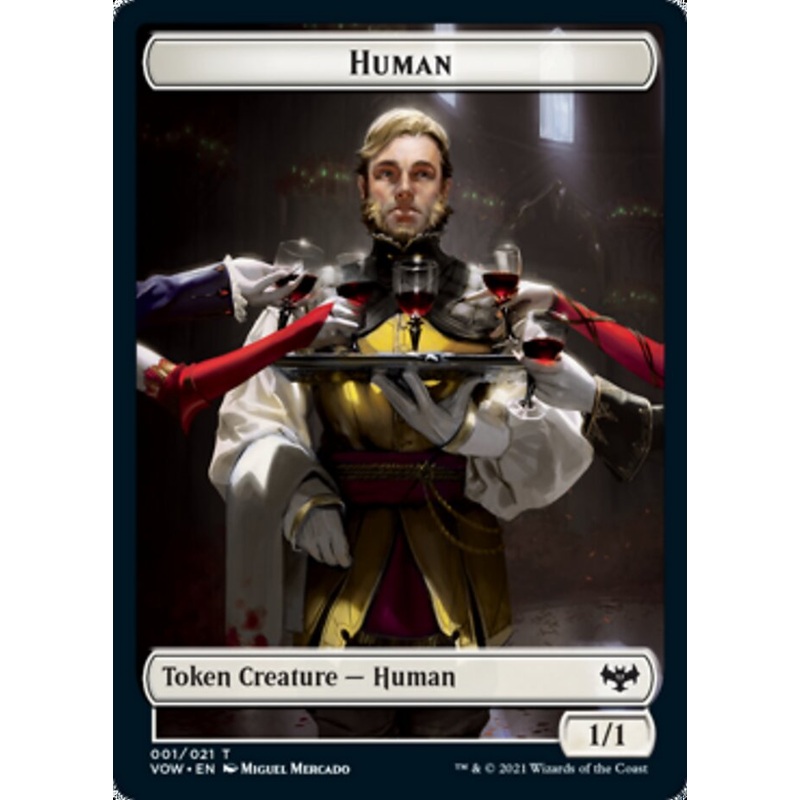 Human (001) // Vampire (016) Double-Sided Token [Innistrad: Crimson Vow Tokens]