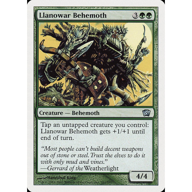 Llanowar Behemoth (8th Edition) [Oversize Cards]
