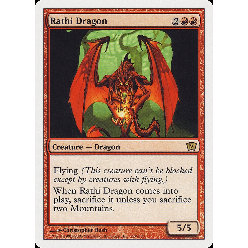 Rathi Dragon (9th Edition) [Oversize Cards]