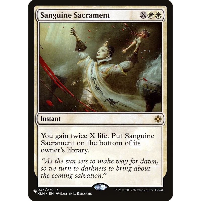 Sanguine Sacrament [The List]