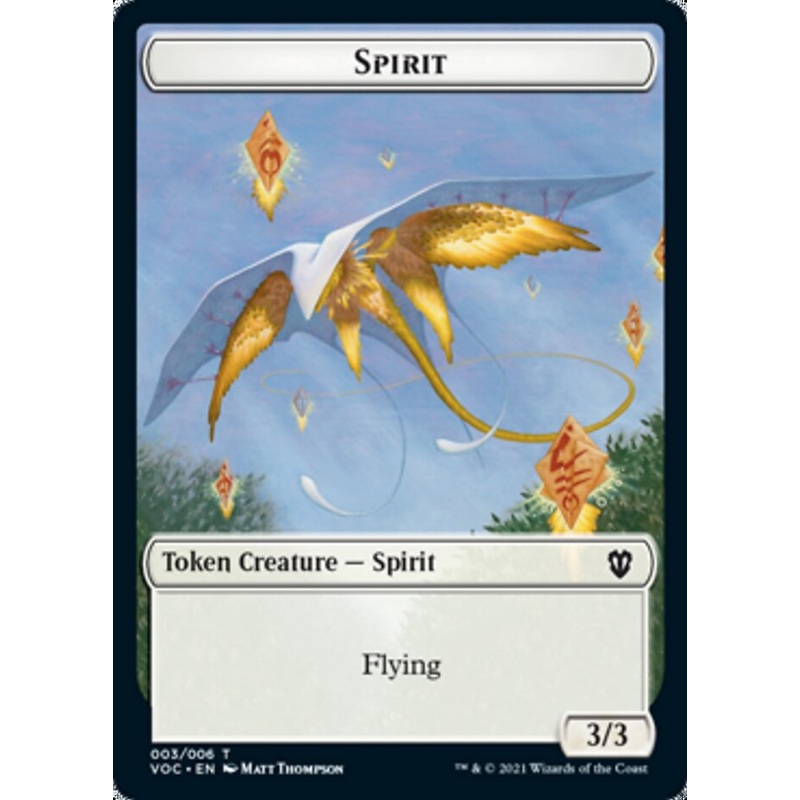 Spirit (003) // Thopter Double-Sided Token [Innistrad: Crimson Vow Commander Tokens]