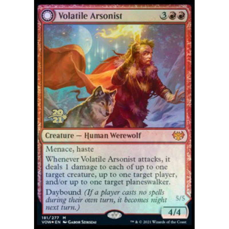 Volatile Arsonist // Dire-Strain Anarchist [Innistrad: Crimson Vow Prerelease Promos]