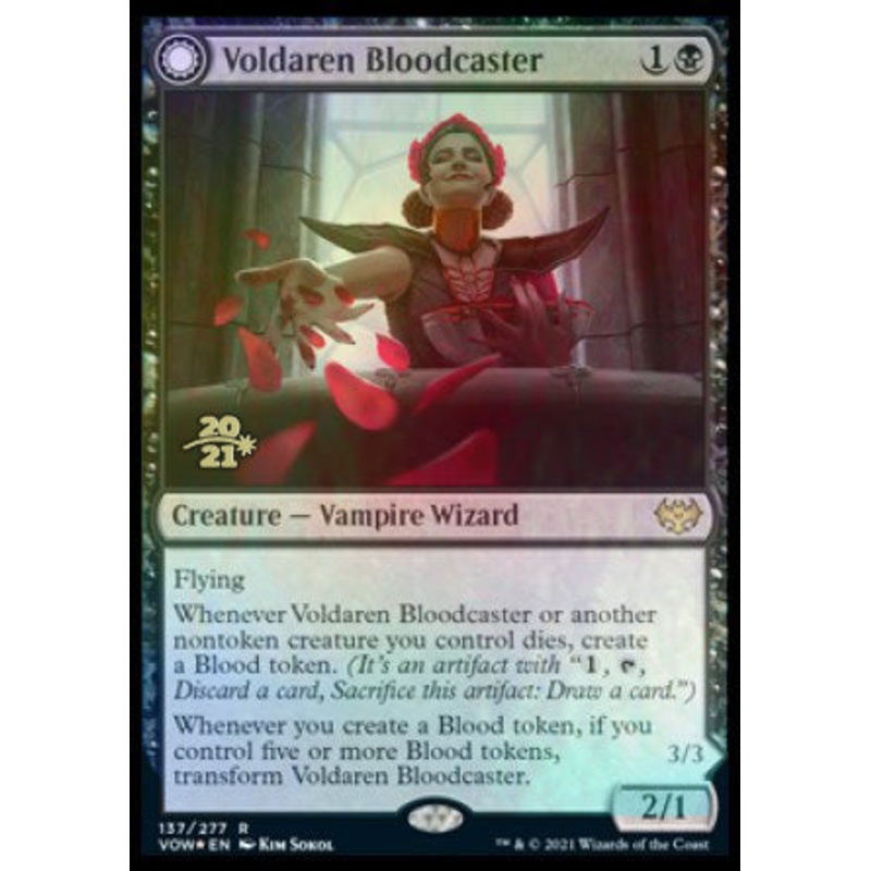 Voldaren Bloodcaster // Bloodbat Summoner [Innistrad: Crimson Vow Prerelease Promos]