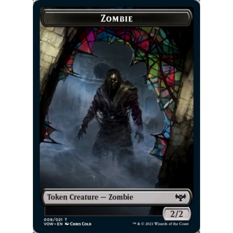 Zombie (008) // Vampire (016) Double-Sided Token [Innistrad: Crimson Vow Tokens]