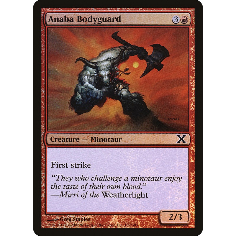 Anaba Bodyguard (Premium Foil) [Tenth Edition]