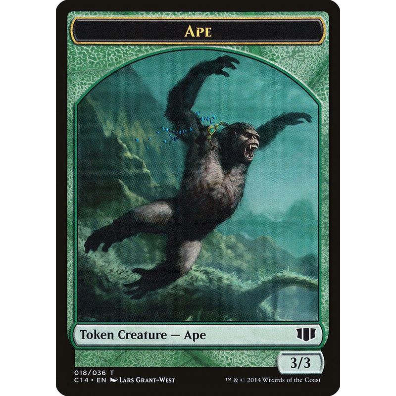 Ape // Zombie (011/036) Double-Sided Token [Commander 2014 Tokens]