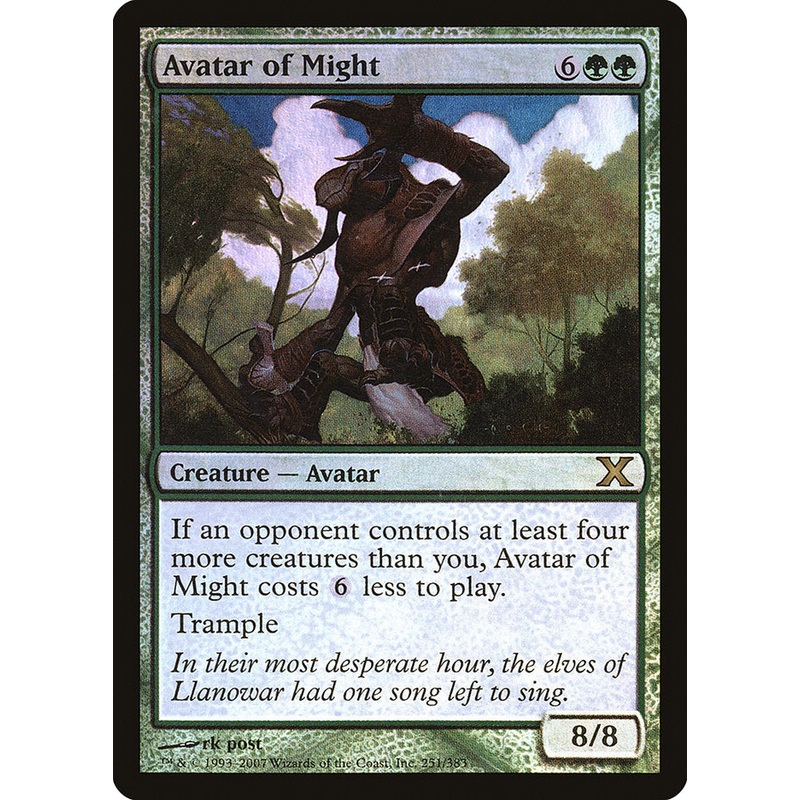 Avatar of Might (Premium Foil) [Tenth Edition]
