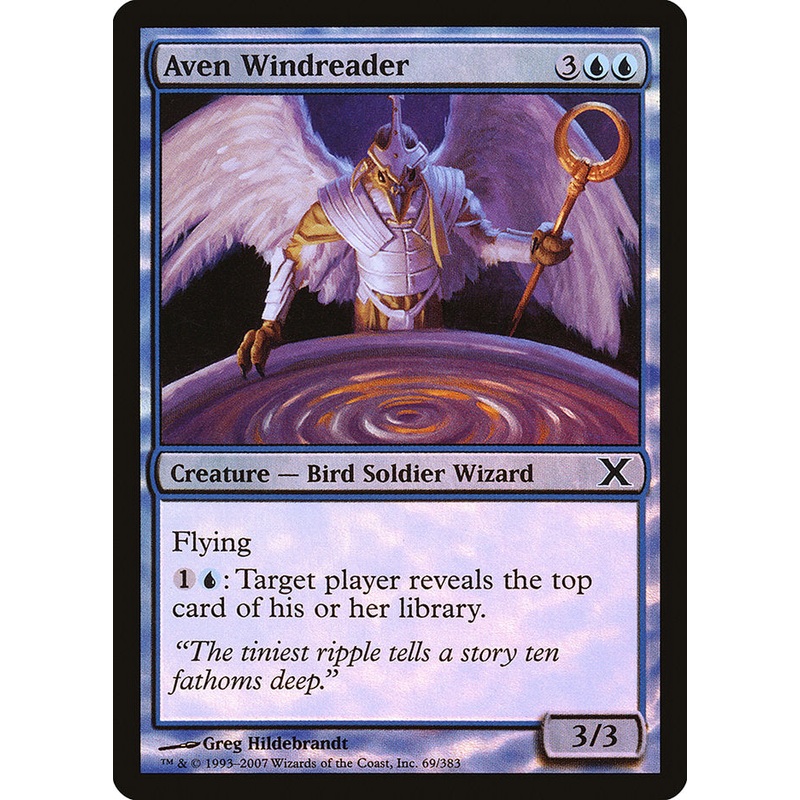 Aven Windreader (Premium Foil) [Tenth Edition]