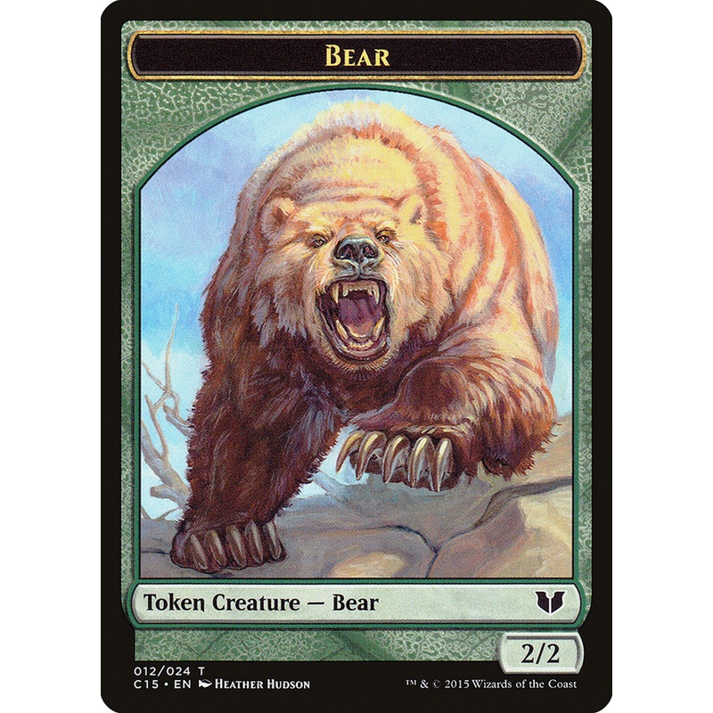 Bear // Spider Double-Sided Token [Commander 2015 Tokens]