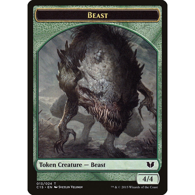 Beast // Snake (017) Double-Sided Token [Commander 2015 Tokens]