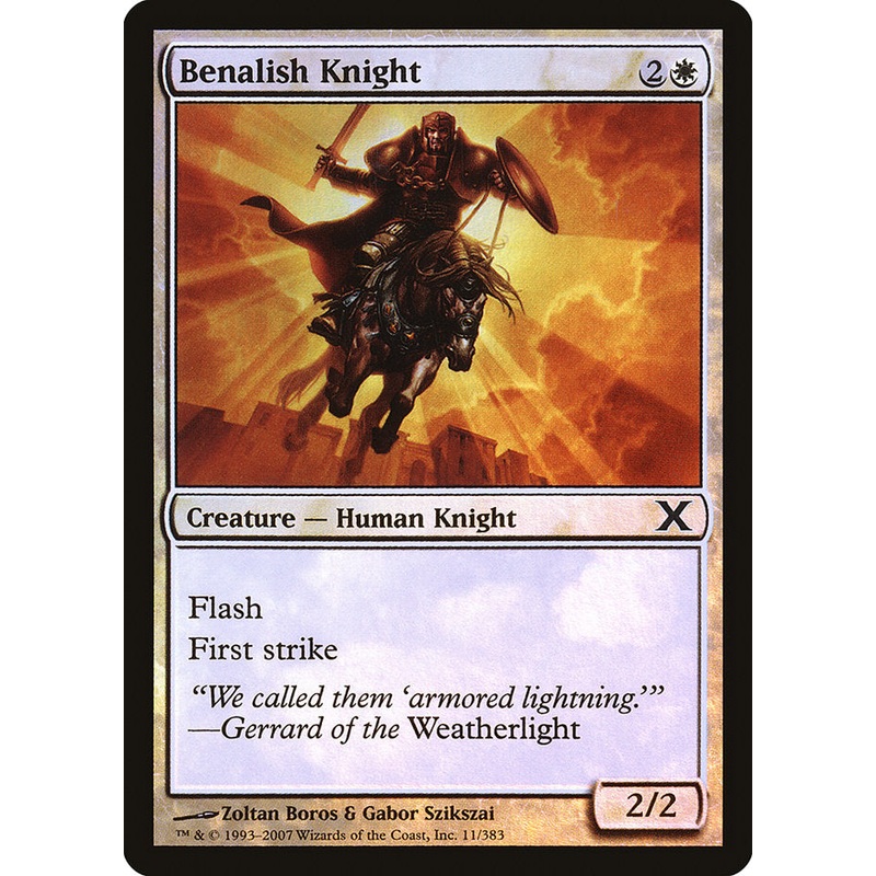 Benalish Knight (Premium Foil) [Tenth Edition]