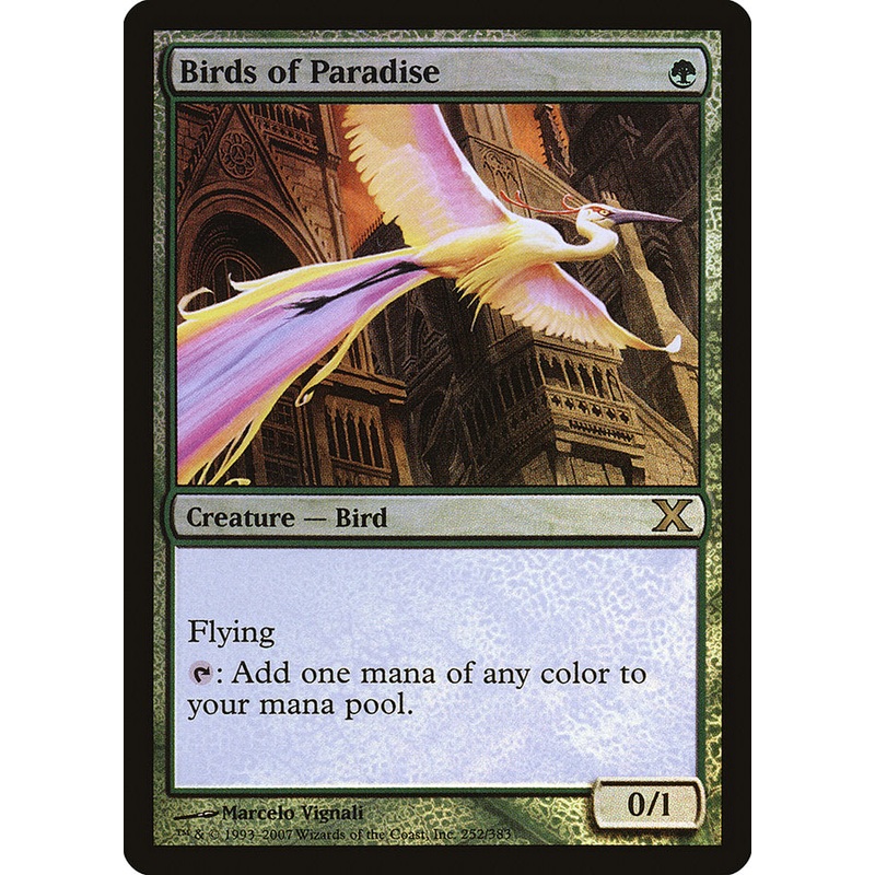Birds of Paradise (Premium Foil) [Tenth Edition]