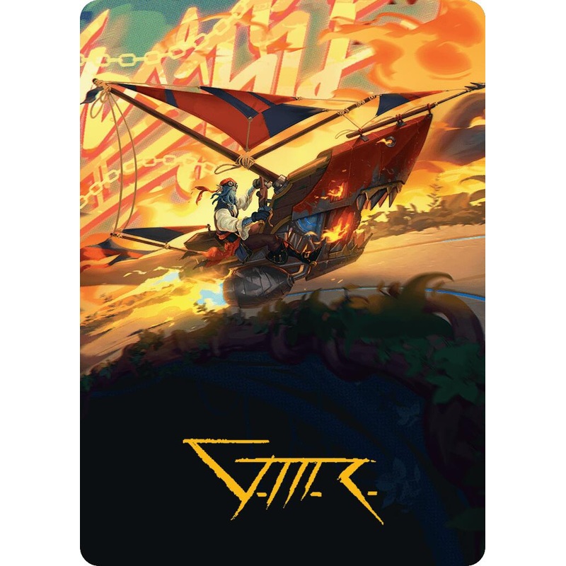 Boosted Sloop Art Card (Gold-Stamped Signature) [Aetherdrift Art Series]