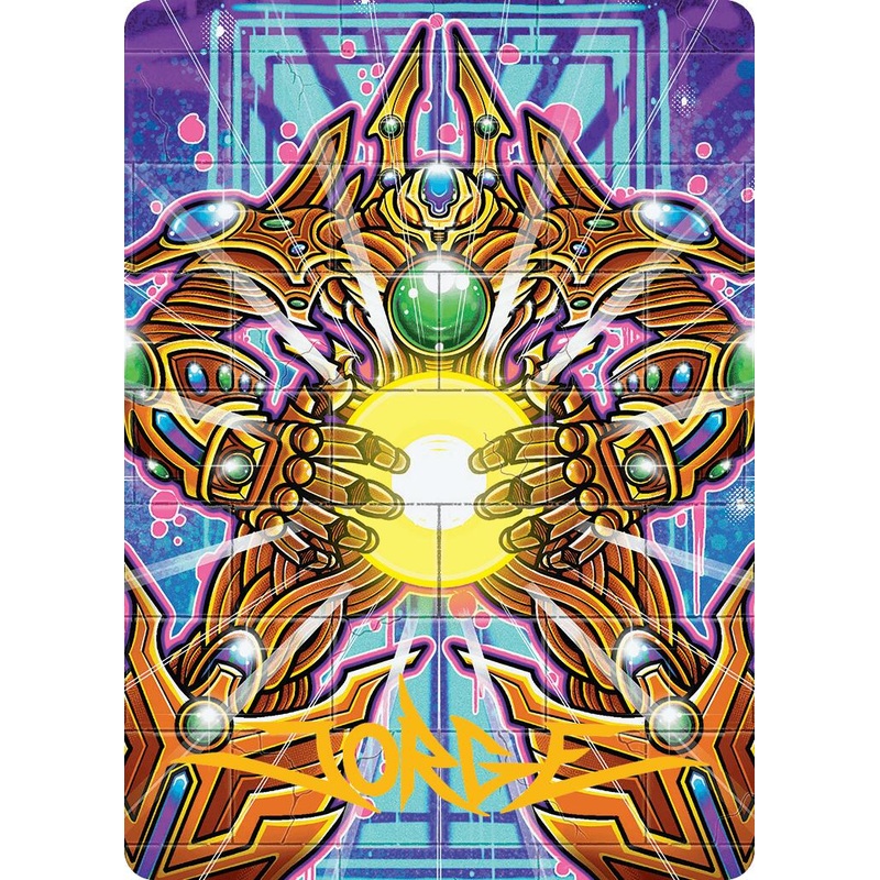 Brightglass Gearhulk Art Card (Gold-Stamped Signature) [Aetherdrift Art Series]