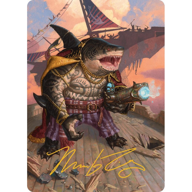 Captain Howler, Sea Scourge Art Card (4/54) (Gold-Stamped Signature) [Aetherdrift Art Series]