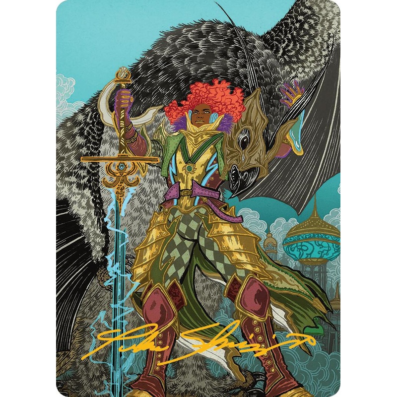 Caradora, Heart of Alacria Art Card (3/54) (Gold-Stamped Signature) [Aetherdrift Art Series]