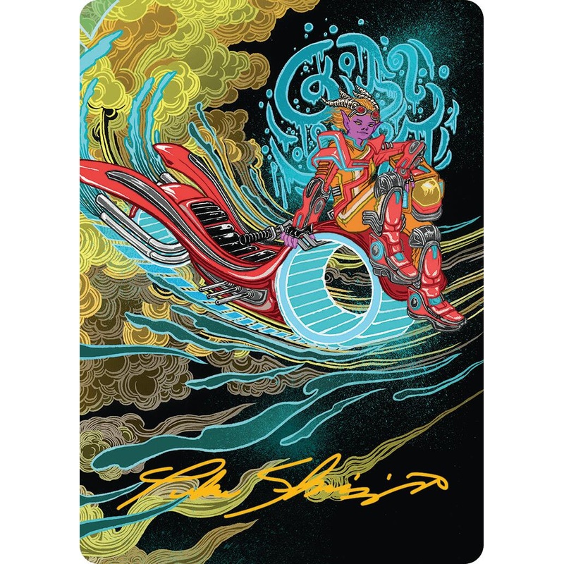 Cloudspire Skycycle Art Card (Gold-Stamped Signature) [Aetherdrift Art Series]