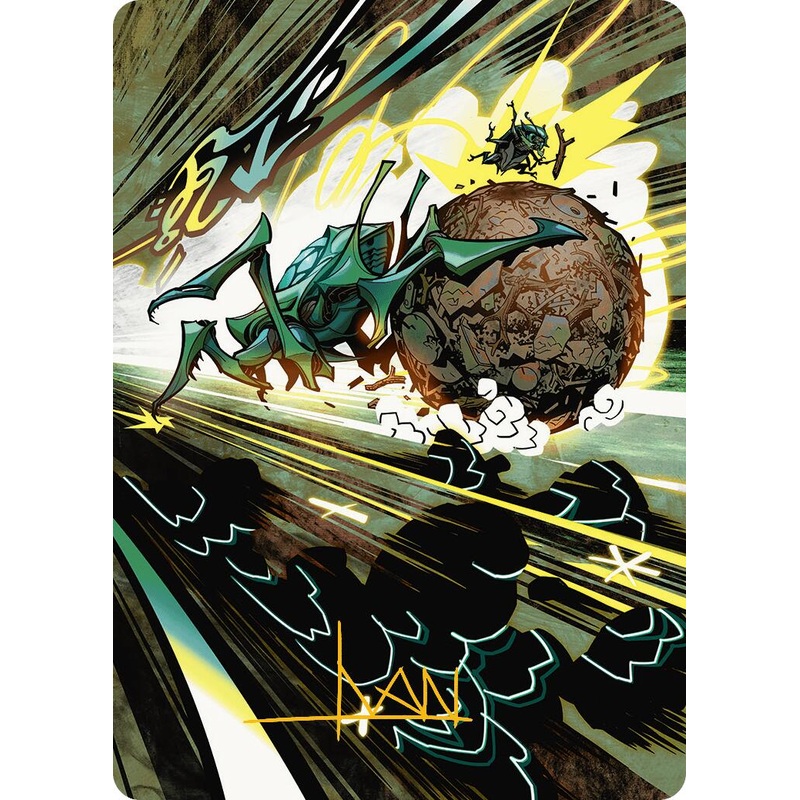 Debris Beetle Art Card (Gold-Stamped Signature) [Aetherdrift Art Series]