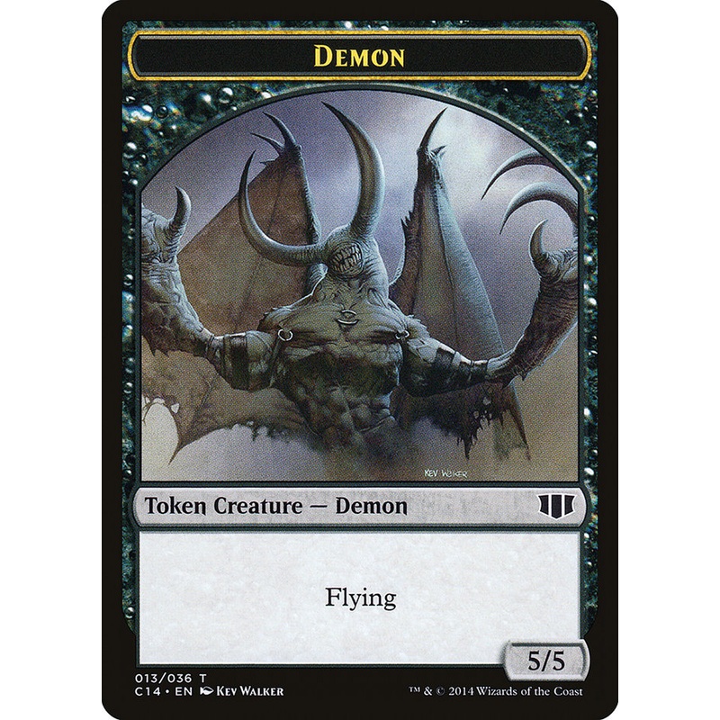 Demon (013/036) // Zombie (016/036) Double-Sided Token [Commander 2014 Tokens]