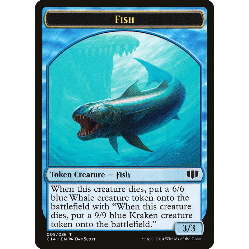 Fish // Zombie (011/036) Double-Sided Token [Commander 2014 Tokens]