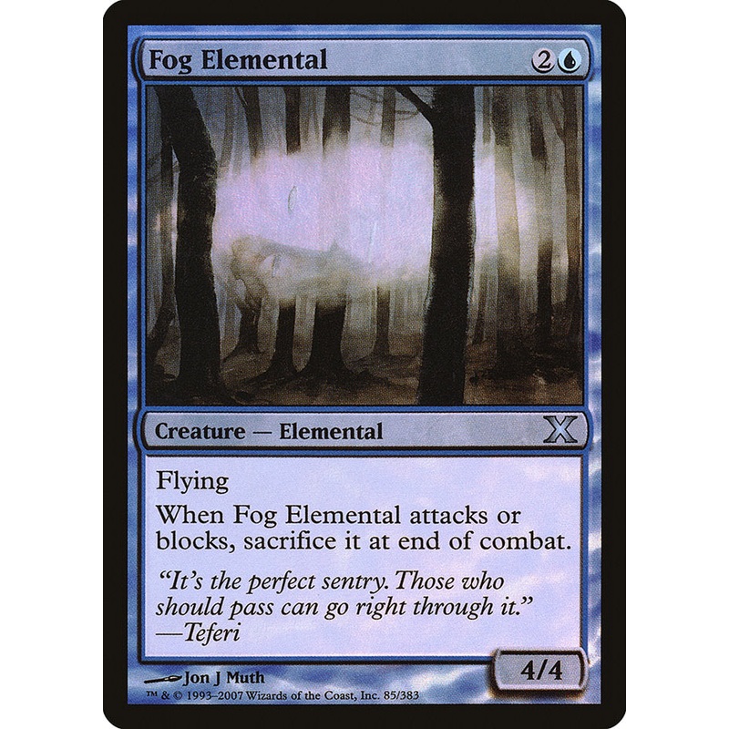 Fog Elemental (Premium Foil) [Tenth Edition]