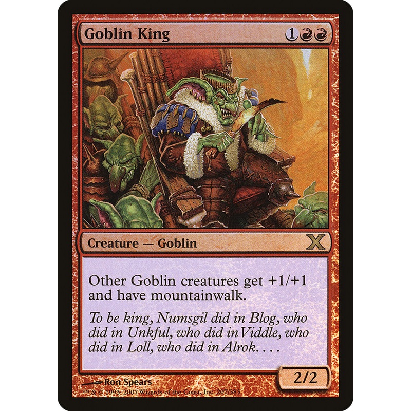 Goblin King (Premium Foil) [Tenth Edition]