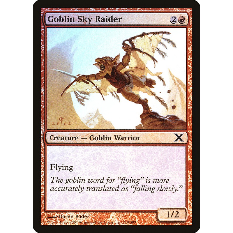 Goblin Sky Raider (Premium Foil) [Tenth Edition]