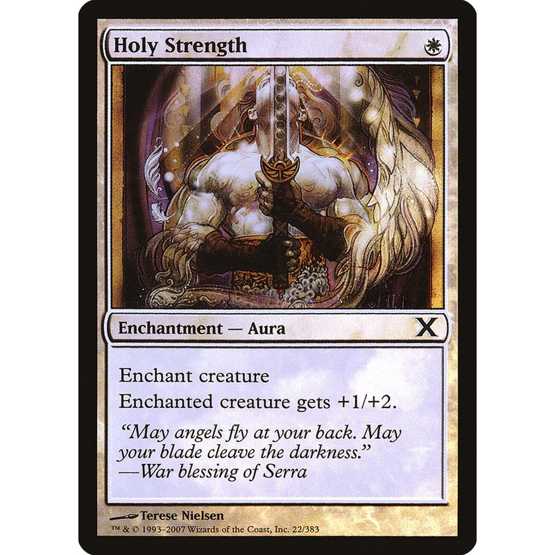 Holy Strength (Premium Foil) [Tenth Edition]