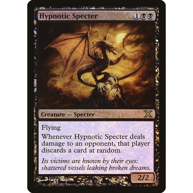 Hypnotic Specter (Premium Foil) [Tenth Edition]