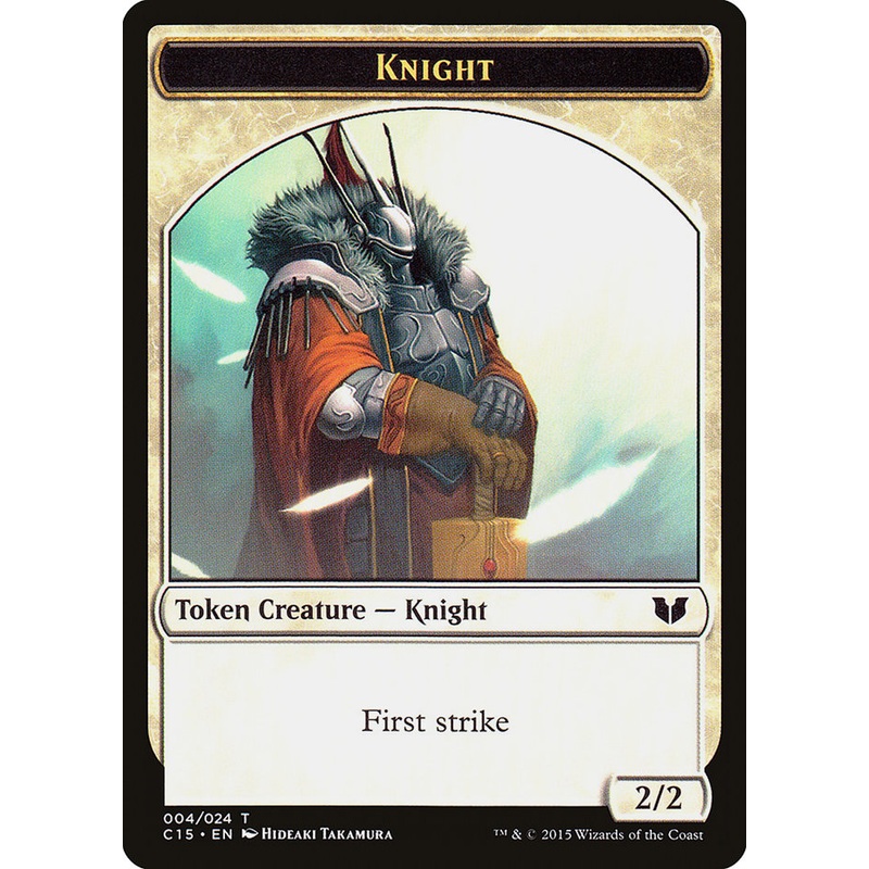 Knight (004) // Elemental Shaman Double-Sided Token [Commander 2015 Tokens]