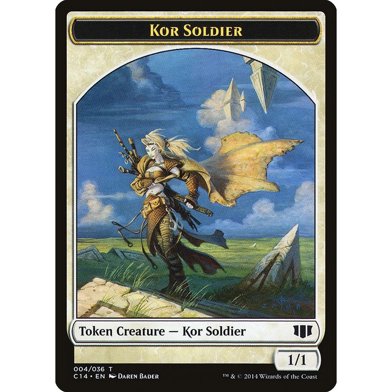 Kor Soldier // Pegasus Double-Sided Token [Commander 2014 Tokens]