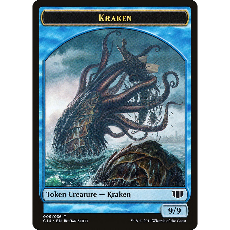 Kraken // Zombie (011/036) Double-Sided Token [Commander 2014 Tokens]