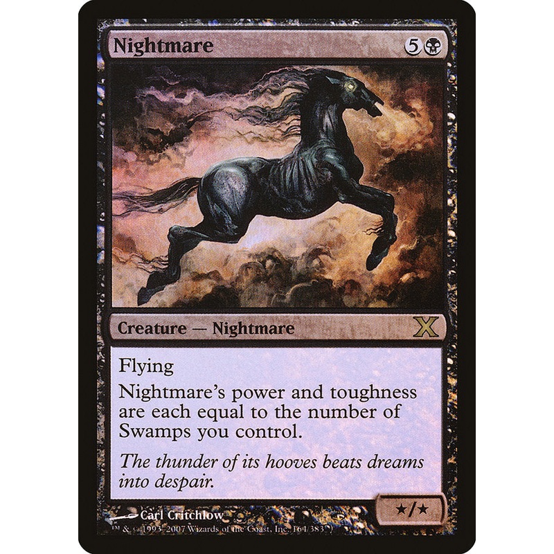 Nightmare (Premium Foil) [Tenth Edition]