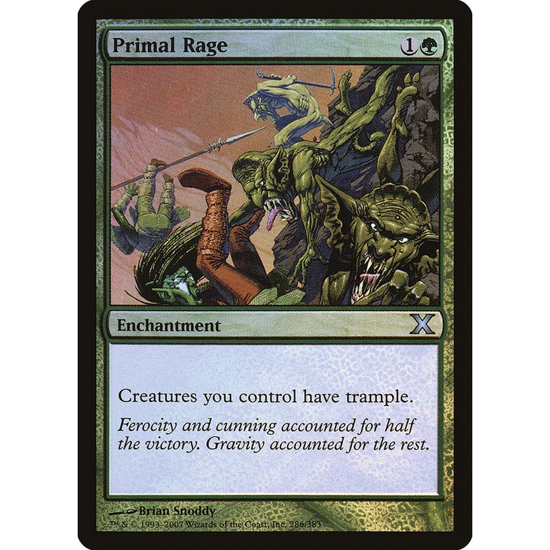 Primal Rage (Premium Foil) [Tenth Edition]
