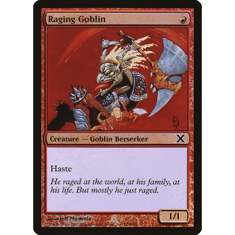 Raging Goblin (Premium Foil) [Tenth Edition]