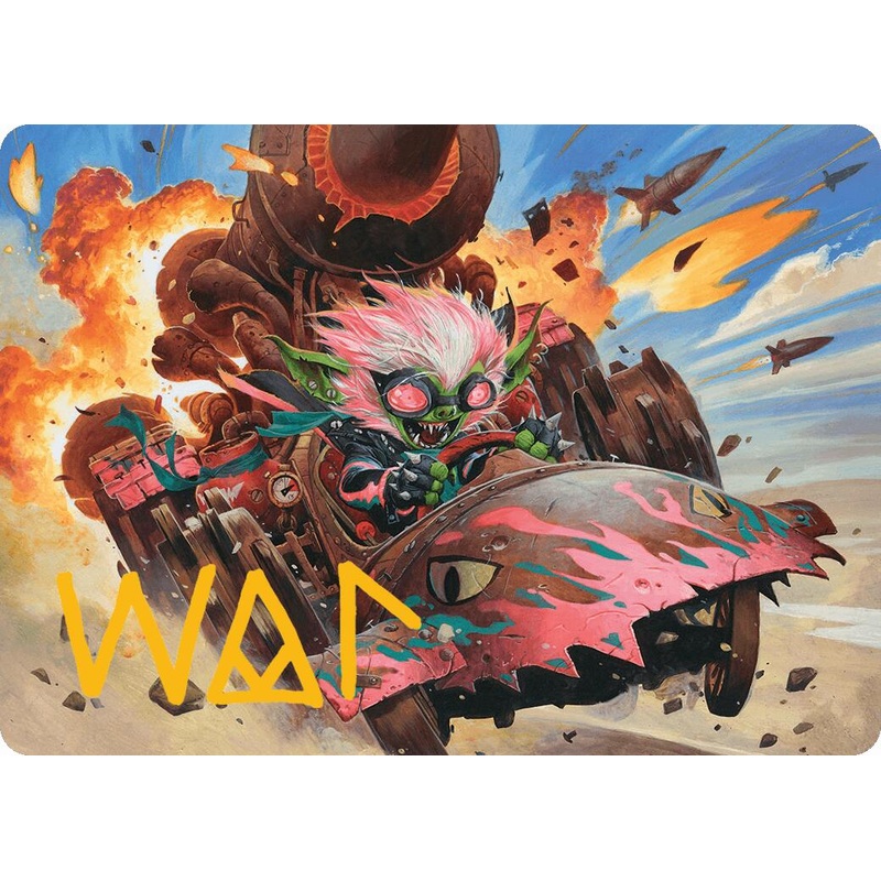Redshift, Rocketeer Chief Art Card (Gold-Stamped Signature) [Aetherdrift Art Series]