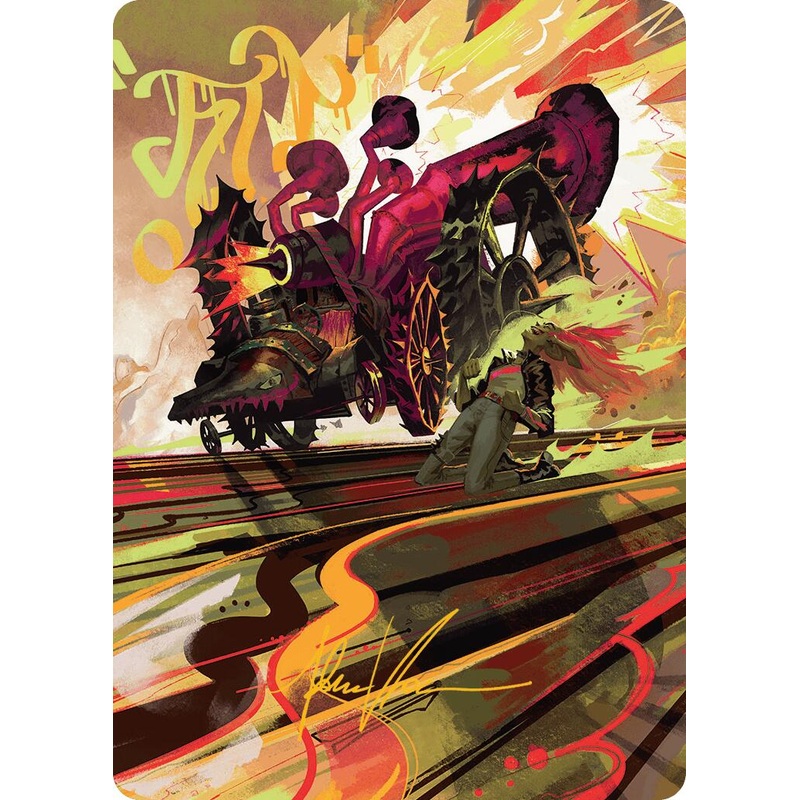 Rocketeer Boostbuggy Art Card (Gold-Stamped Signature) [Aetherdrift Art Series]