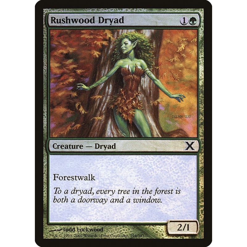Rushwood Dryad (Premium Foil) [Tenth Edition]
