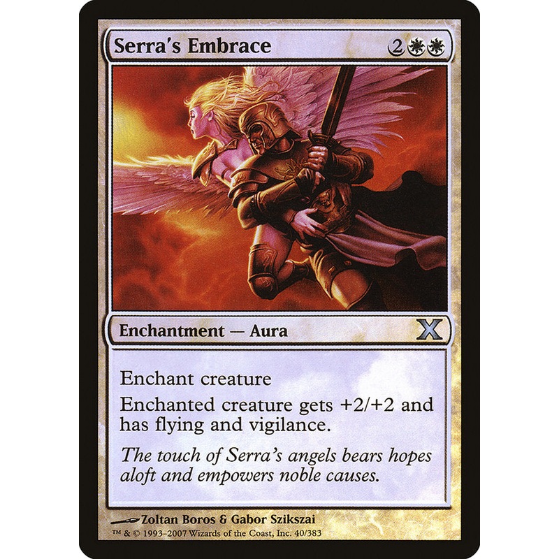 Serra's Embrace (Premium Foil) [Tenth Edition]
