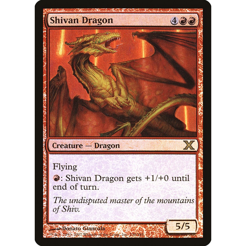 Shivan Dragon (Premium Foil) [Tenth Edition]