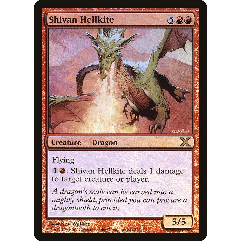Shivan Hellkite (Premium Foil) [Tenth Edition]