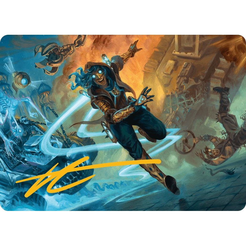 Sita Varma, Masked Racer Art Card (Gold-Stamped Signature) [Aetherdrift Art Series]