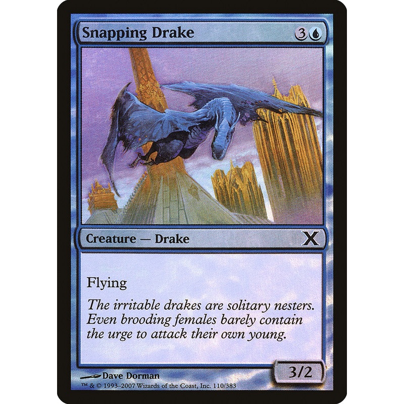 Snapping Drake (Premium Foil) [Tenth Edition]