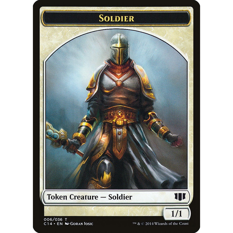 Soldier // Spirit Double-Sided Token [Commander 2014 Tokens]