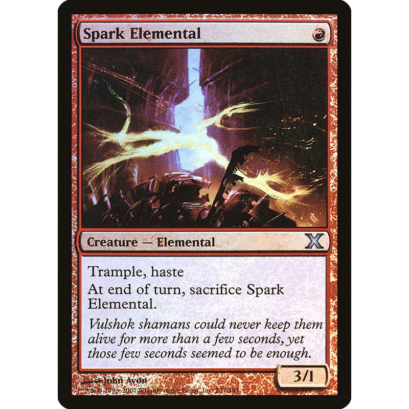 Spark Elemental (Premium Foil) [Tenth Edition]