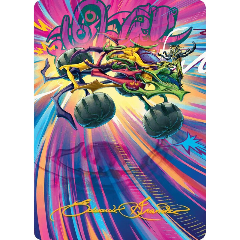 Thunderous Velocipede Art Card (Gold-Stamped Signature) [Aetherdrift Art Series]