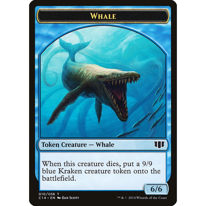Whale // Zombie (011/036) Double-Sided Token [Commander 2014 Tokens]