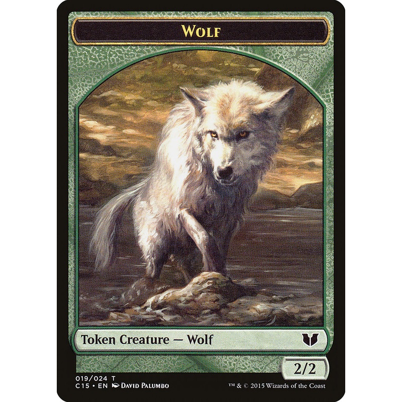 Wolf // Zombie Double-Sided Token [Commander 2015 Tokens]