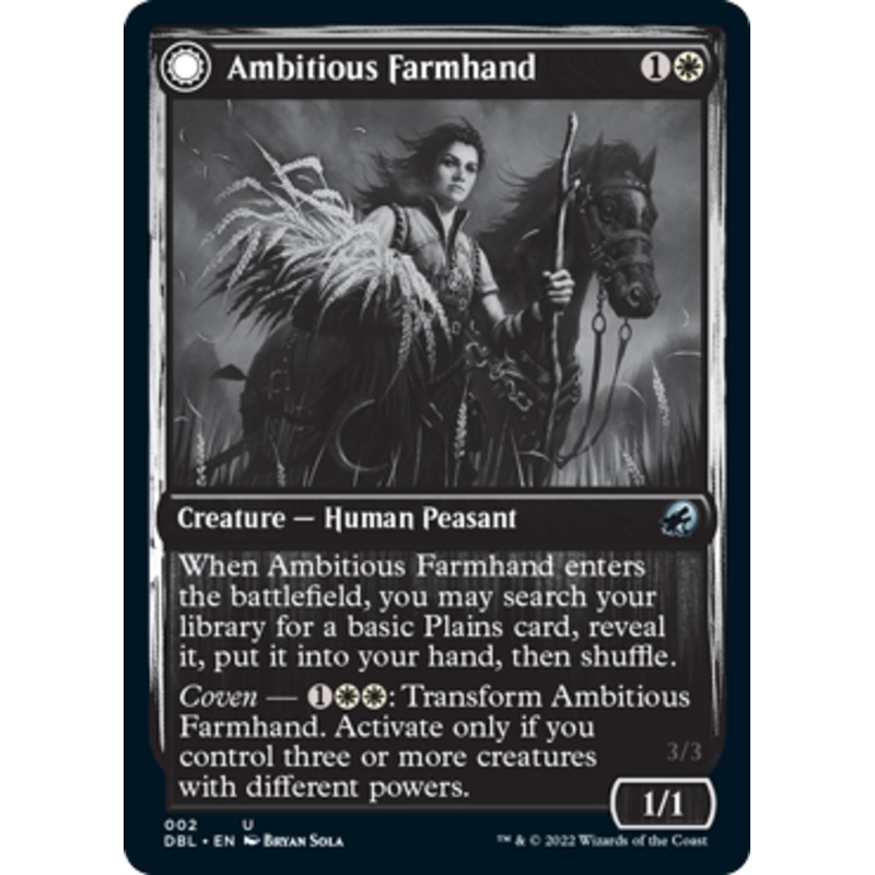 Ambitious Farmhand // Seasoned Cathar [Innistrad: Double Feature]