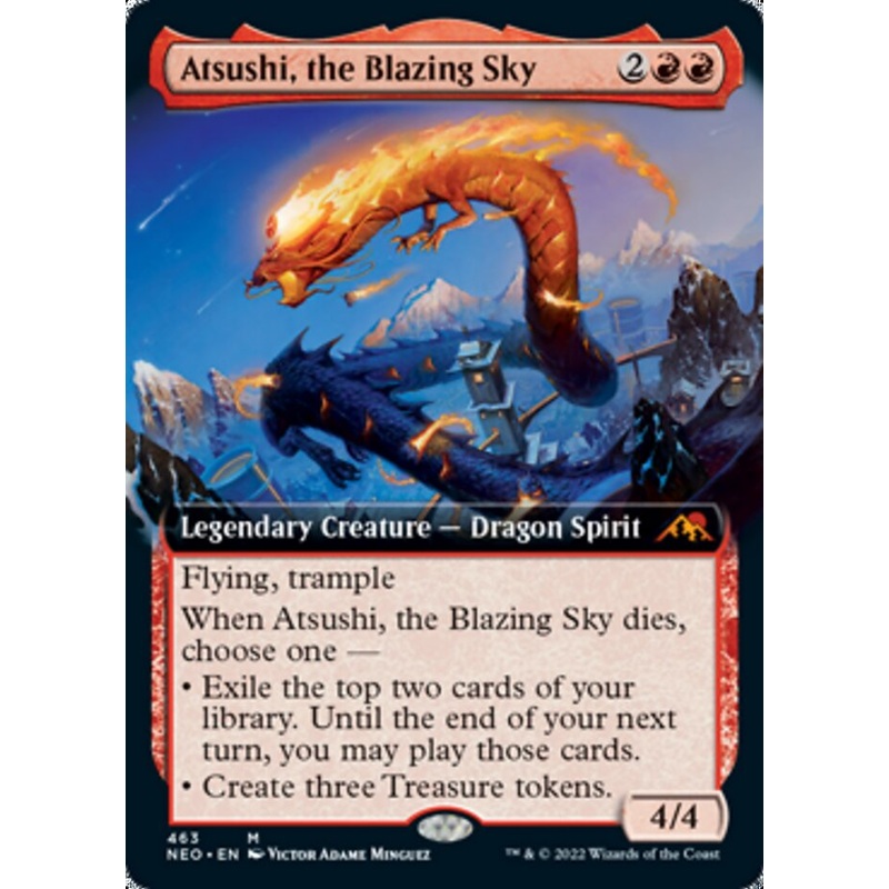 Atsushi, the Blazing Sky (Extended Art) [Kamigawa: Neon Dynasty]